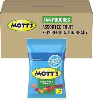 Mott's Assorted Fruit Flavored Snacks, Single Serve Pouches, 144 Ct