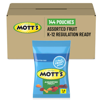 Assorted Fruit Flavored Snacks by Mott's – 1.6 Ounce (Pack of 144), Pack of 144