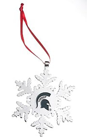 Michigan State Spartans Snowflake Christmas Ornament