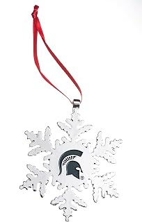 Michigan State Spartans Snowflake Christmas Ornament