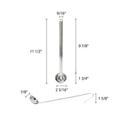 Ladle, 1-Ounce by Thunder Group – Medium, 1.0 ounces, Stainless Steel, Metallic, Model SLOL002
