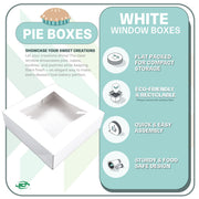 SCT White Window Bakery Box (200 Pack) 9x9x2. by SOUTHERN CHAMPION TRAY – 9" x 9" x 2.5", 3.0 pounds, Cardboard, White Window, Pack of 200