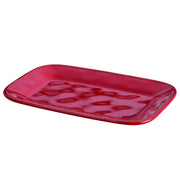 Rachael Ray Cucina Stoneware Rectangular Platter, 8 Inch x 12 Inch, Cranberry Red