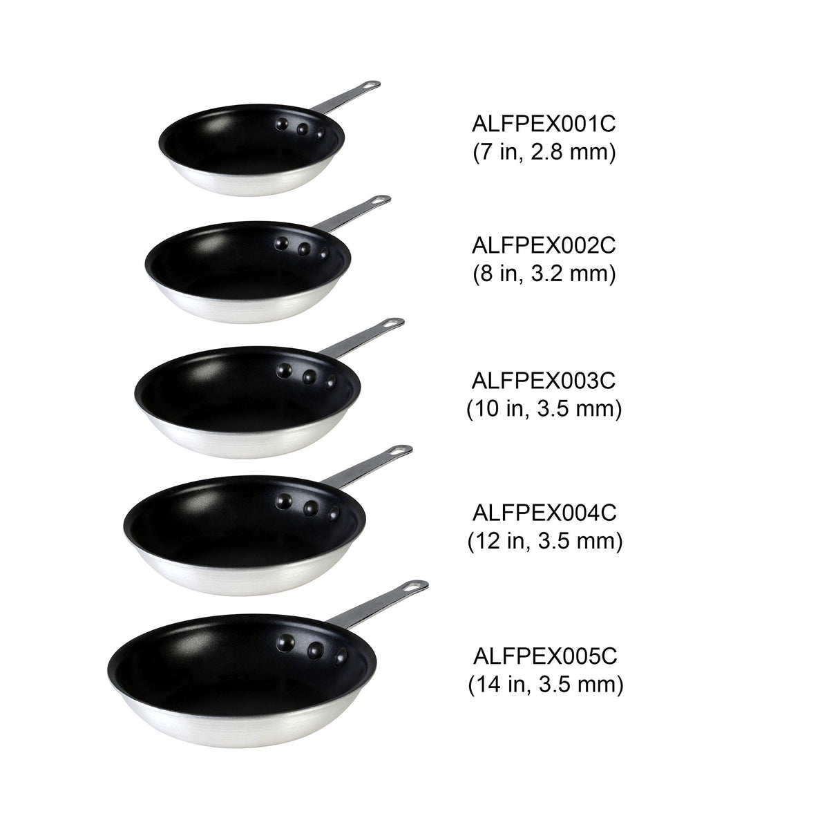 Thunder Group Bk/Silver / 7 IN / Music Woks & Stir-Fry Pans