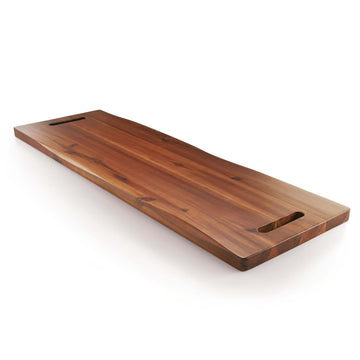 Tidita Acacia Wood Charcuterie Board, 36 Inch with Handles, Natural