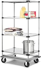 Nexel Stainless Steel Shelf Truck with Dolly Base, 36x18x81, 1600 Lb. Cap.