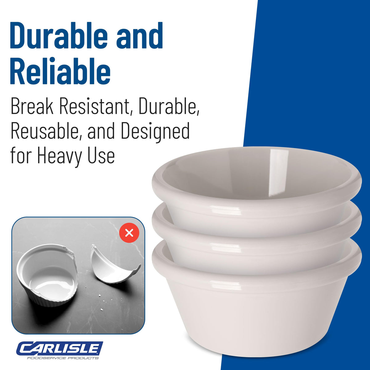 Carlisle FoodService Products Bone / 6 oz / 48 Ramekins