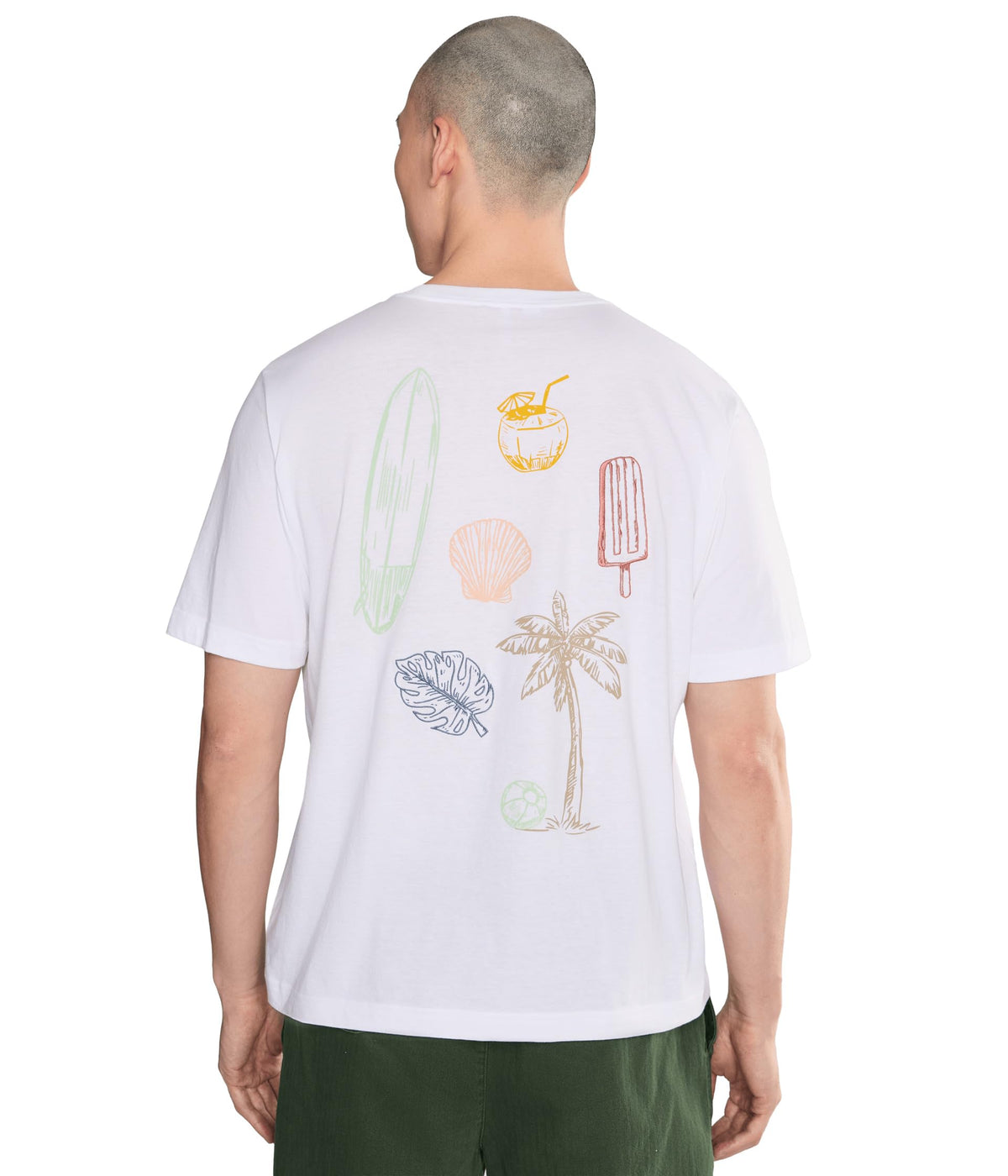 Mens Rooftop Boyfriend Tee Bright White XS One Size by TravisMathew – Cotton Blend, Bright White, Model A46406