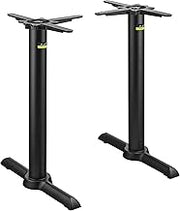 FLAT AUTO-ADJUST KT22 Self-Stabilizing Table Base | Twin-Pedestal, Cast Iron, Dining Height Base