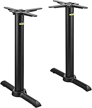 FLAT AUTO-ADJUST KT22 Self-Stabilizing Table Base | Twin-Pedestal, Cast Iron, Dining Height Base