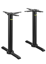 AUTO-ADJUST KT22 Self-Stabilizing Table Base | Twin-Pedestal by FLAT – Cast Iron, Black, Model CT2030