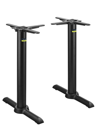 AUTO-ADJUST KT22 Self-Stabilizing Table Base | Twin-Pedestal by FLAT – Cast Iron, Black, Model CT2030