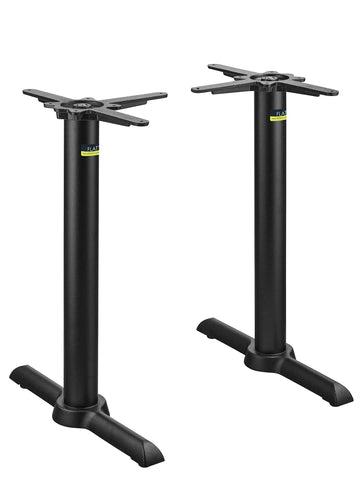 AUTO-ADJUST KT22 Self-Stabilizing Table Base | Twin-Pedestal by FLAT – Cast Iron, Black, Model CT2030