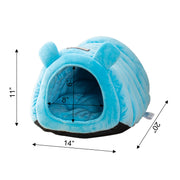 Cat Bed Model Tube Shape by Armarkat – 20 x 14 x 11, Fabric, Sky blue, Model C90CTL