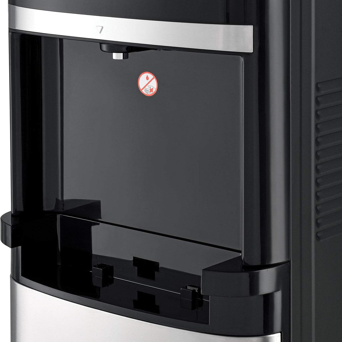 Non-Filtered Tri-Temp Water Dispenser by Global Industrial – 15.25"L x 15.75"W x 44.13"H, Stainless Steel, Black W/ Stainless, Model TY-LWYR72T