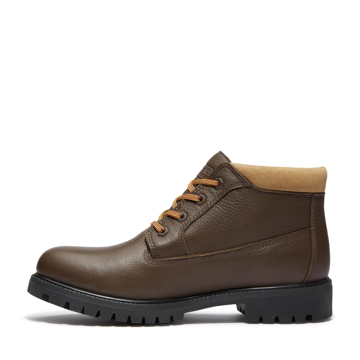 Men's Premium MID LACE UP WATERPROOF CHUKKA BOOT by Timberland – 10.5, Leather, Rubber, Dark Brown Fig With Olive