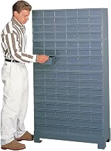 Durham 019-95 Prime Cold Rolled Steel Cabinet, 72 Drawer, 12-1/4" Length x 34-1/8" Width x 48-1/8" Height, Gray Powder Coat Finish