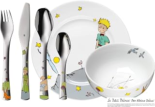 WMF Children Crockery-Set 6-Pieces The Kleine Prince Cromargan 18/10 Stainless Steel Brushed Suitable from 3 Years Multi-colour