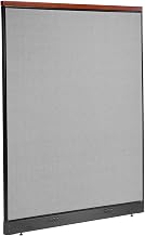 Global Industrial 60-1/4"W x 77-1/2"H Deluxe Electric Office Partition Panel, Gray
