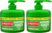 O'Keeffe's Working Hands Hand Cream in a Pumpable Jar for Extreme Dryness – 10oz Pump (2 Pack) - Repairing Skincare for Cracked, Dry Hands