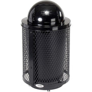 36 Gallon Outdoor Commercial Trash Can by Global Industrial – 23.5 inches (Diameter) x 43 inches (Height), 36.0 gallons, Steel, Black, Model 261948BKD