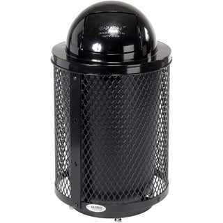 36 Gallon Outdoor Commercial Trash Can by Global Industrial – 23.5 inches (Diameter) x 43 inches (Height), 36.0 gallons, Steel, Black, Model 261948BKD