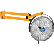 18" Double Arm Loading Dock Fan by Global Industrial – Small, Metal, Yellow, Model 292746