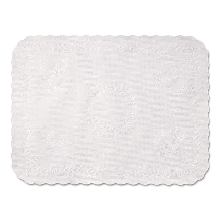 Hoffmaster TC8704471 Scalloped Edge Traymat, Bond Paper, White, 16 5/8 x 12 3/4 (Case of 1000)