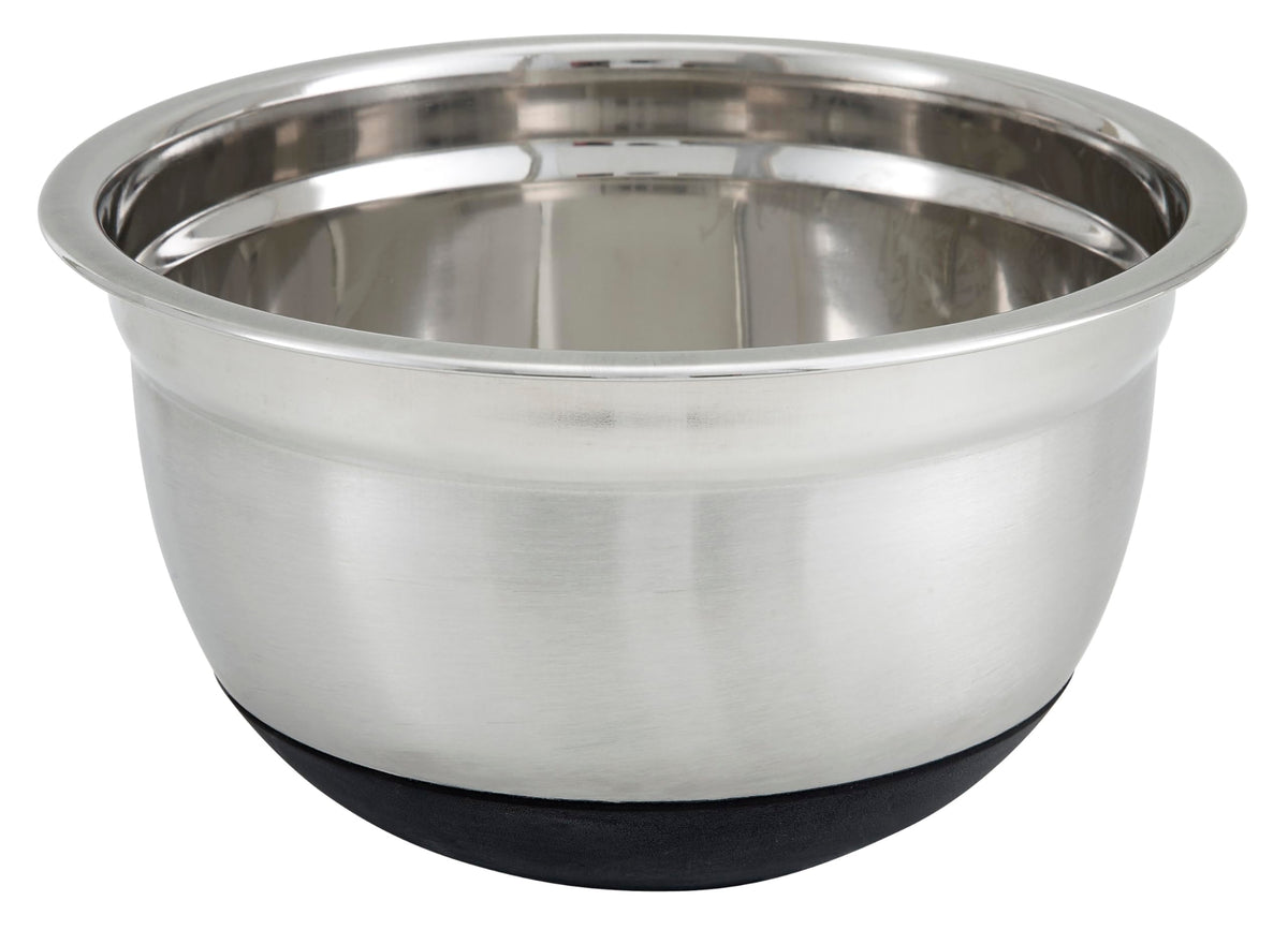 Winco Solid / 8 Quart / Silicone Base Mixing Bowls
