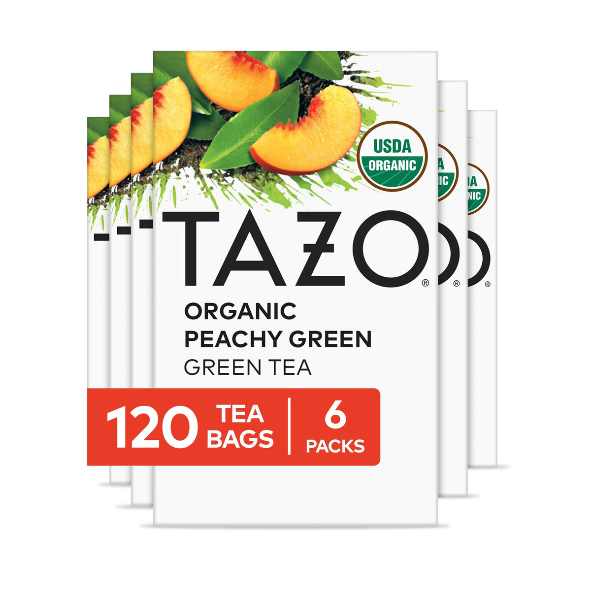TAZO 20 Count (Pack of 6) / Peachy Green / 1 Black