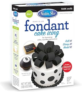 Satin Ice Fondant for Cake Decorating, Black (24 Ounce)