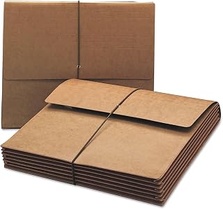 SMEAD Expanding Wallet with Flap and Cord Closure, 5-1/4" Expansion, Extra Wide Legal Size, Redrope, 10 per Box (71189)