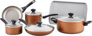 Farberware nonstick 11pce Aluminium cookware, tools and bakeware set - Copper