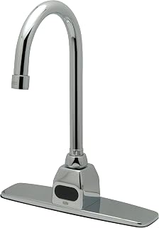Zurn Z6920-XL-CP8 AquaSense Gooseneck Sensor Faucet with 0.5 GPM Aerator and 8" Widespread Cover Plate in Chrome