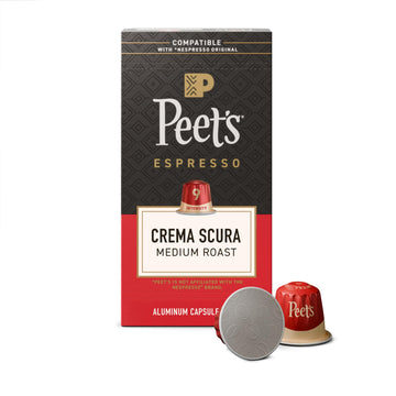 Espresso Capsules by Peet's Coffee – 10 Count (Pack of 1), Crema Scura, Model PP-GRCE29652