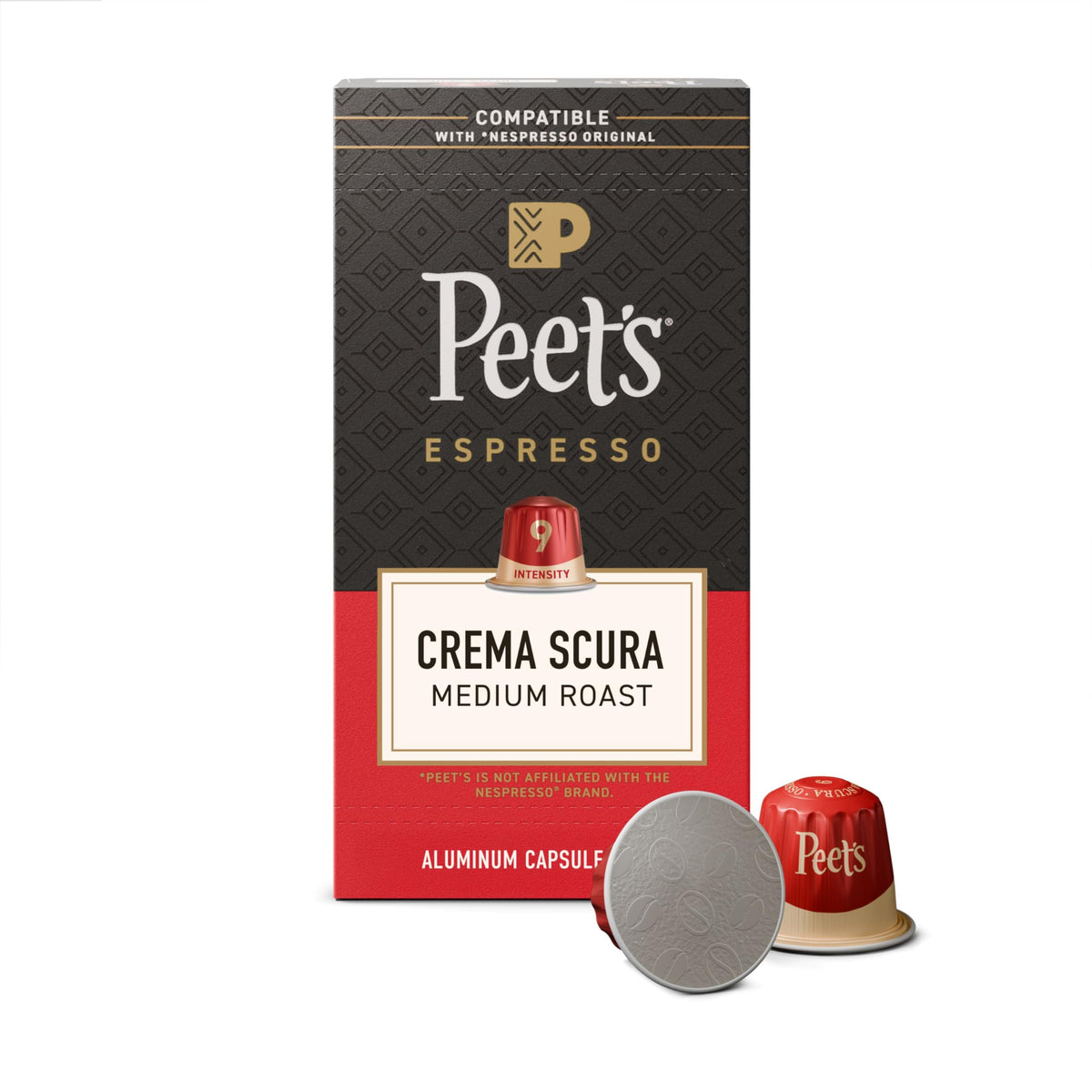 Peet's Coffee Crema Scura / 10 Count (Pack of 1) / Crema Scura (Intensity 9) Single-Serve Capsules & Pods