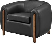 Cordelia Accent Chair - Black Faux Leather