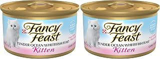 Fancy Feast Purina Tender Ocean Whitefish Feast Wet Kitten Food - 3 oz. Cans (Pack of 48)