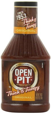 Thick and Tangy Original BBQ Sauce (3 Pack) by Open Pit – 18 oz (510g), 18.7 x 8.8 x 19.3 cm, Pack of 3
