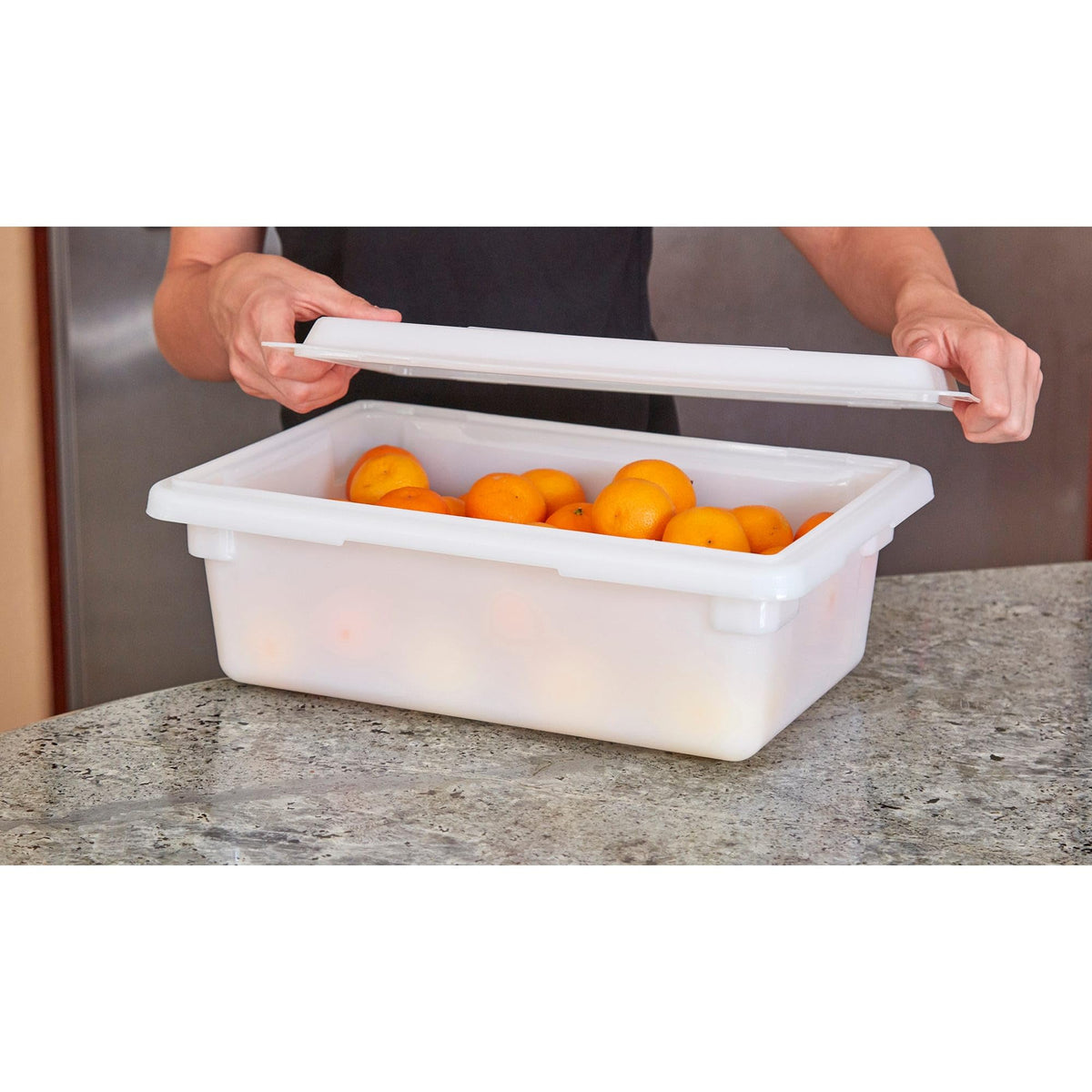 () Food Storage Box 18" X 26" X 9" by Cambro – 13-Gallon, 13.0 gallons, Plastic, WHITE, Pack of 6