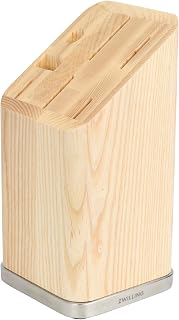ZWILLING Storage Slanted Knife Block with Stainless Steel Base - Natural Ash
