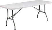 Flash Furniture 6-Foot Granite White Plastic Folding Table