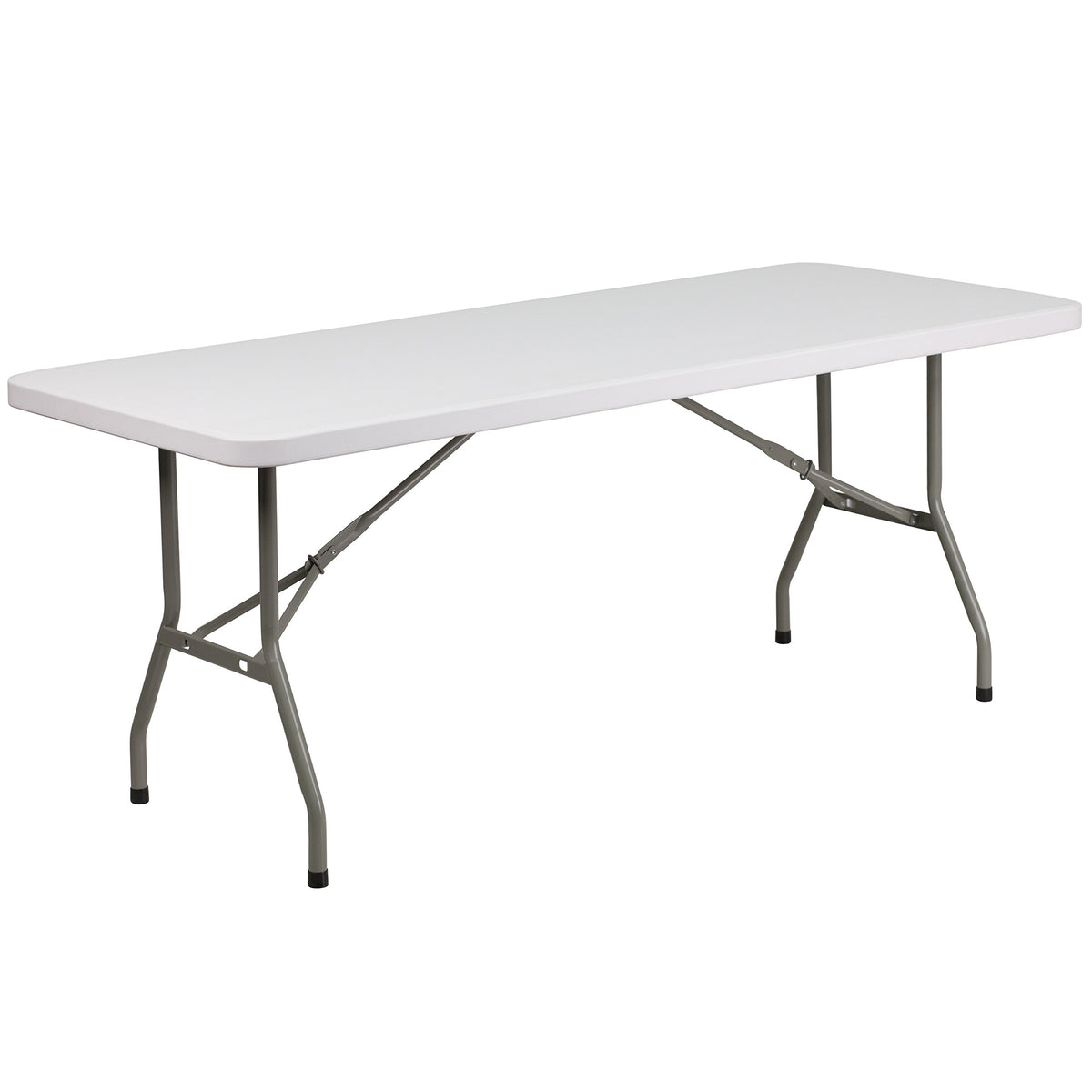 6-Foot Granite White Plastic Folding Table by Flash Furniture – 6 feet, Metal, Plastic, Plastic: Polyethylene, Granite White, Model DAD-YCZ-183B-GW-GG