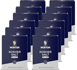 Morton Kosher Salt Coarse Cooking Salt (48 oz / 3 lb), 12-Pack