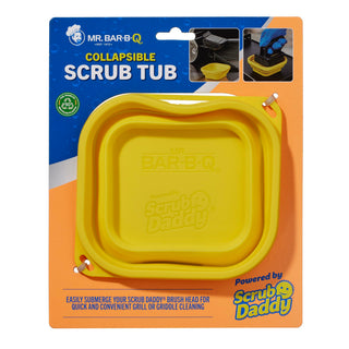 Collapsible Scrub Tub Powered by Scrub Daddy by Mr. Bar-B-Q – Stainless Steel, Black, Model 60404SDZ