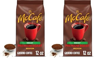 McCafe Premium Roast Decaf, Medium Roast Ground Coffee, 12 oz Bag (Pack of 2)