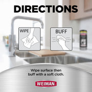 Stainless Steel Wipes - Removes Fingerprints by Weiman – 30 Count (Pack of 1), Black, Pack of 28, Model 04032018_3228-BBB-3.59