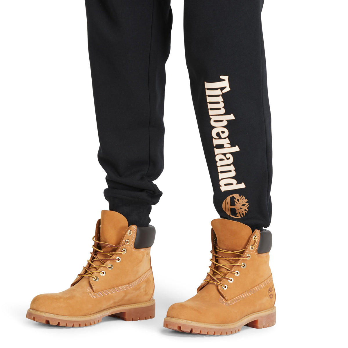 Men's Linear Logo Sweatpant by Timberland – Cotton,Polyester, Black