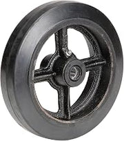 8 X 2 Mold-ON Rubber Wheel, 5/8 AXLE