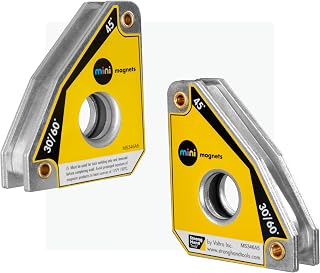 Strong Hand Tools Mini Magnetic Squares, Size: 2.3”x2”x.6”, Angles: 30º/60º, 45º, 90º, light duty (Twin Set), MS346AT
